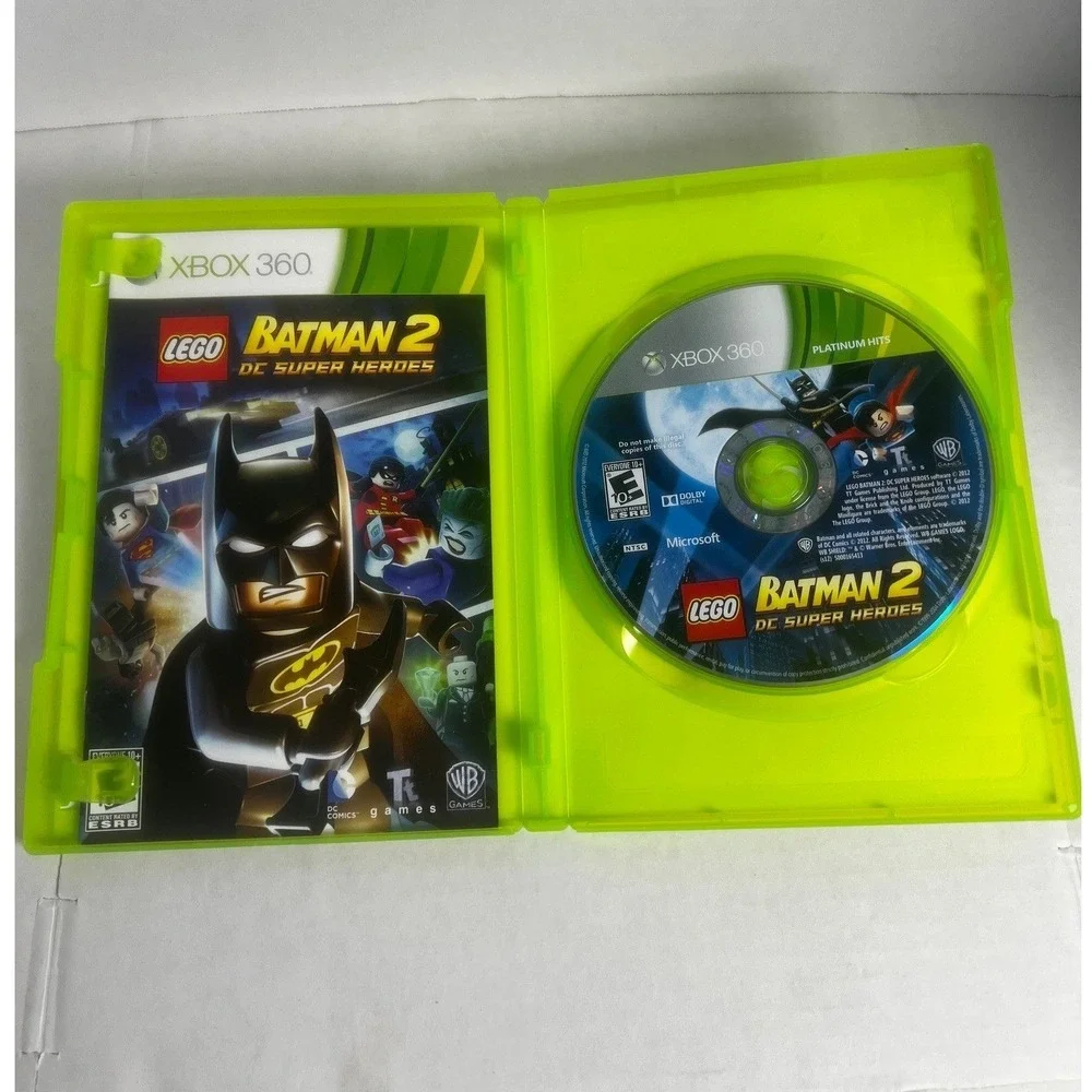 Lego Batman 2 DC Super Heroes Xbox 360‎ Platinum Hits Video Game Complete CIB